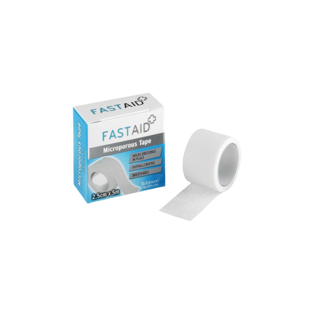 Fast Aid mikroporøs tape 2,5 cm x 5 m