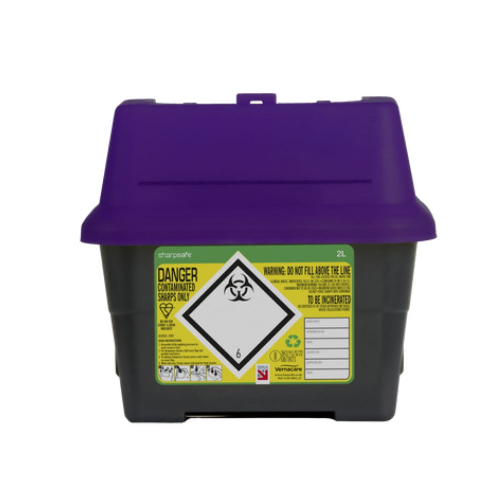 2 lítra Sharpsafe fjólubláur skarpskýli