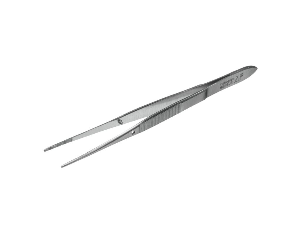 Pinzas de iris Instrapac de 10 cm, sin dientes