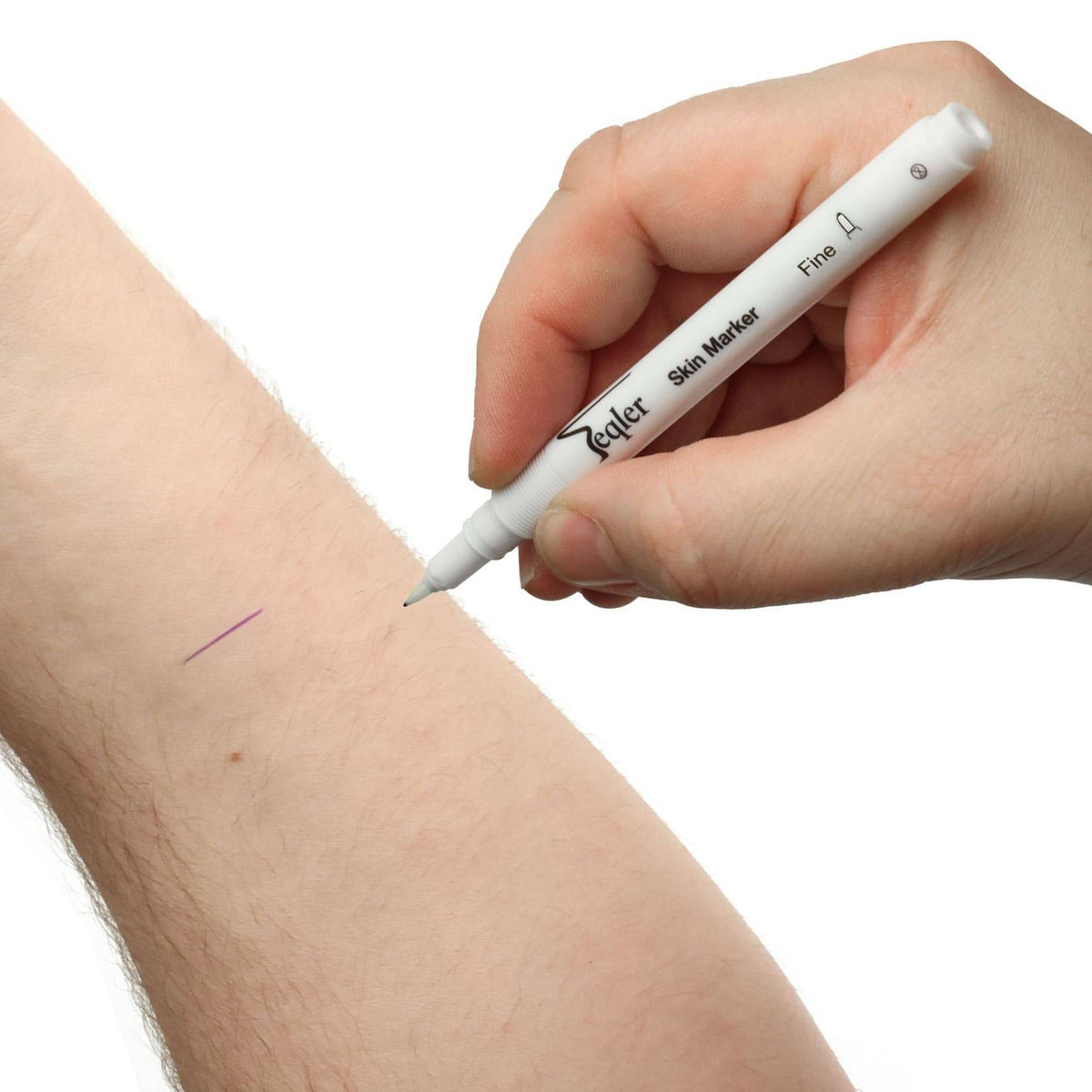 Marker de piele steril fin de 0,5 mm cu riglă
