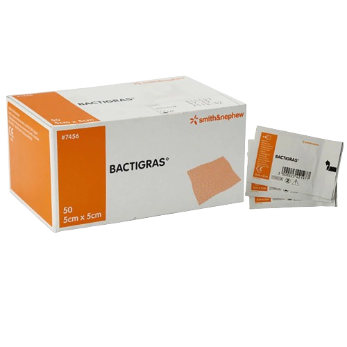 5cm x 5cm Bactigras sårförband