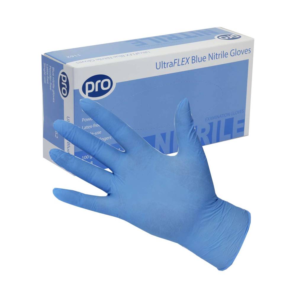 PRO UltraFLEX blå nitril handskar box med 100 st
