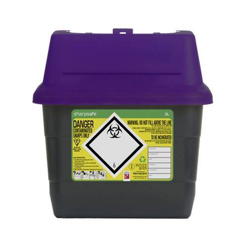 3 Litri Bin pentru Deșeuri Periculoase Violet