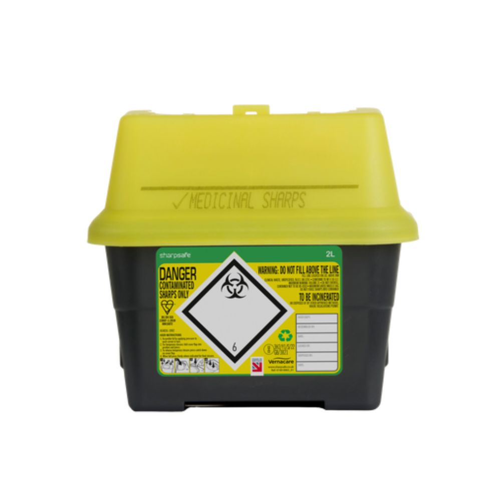 2 Litri Sharpsafe Galben Coș pentru Deșeuri Periculoase