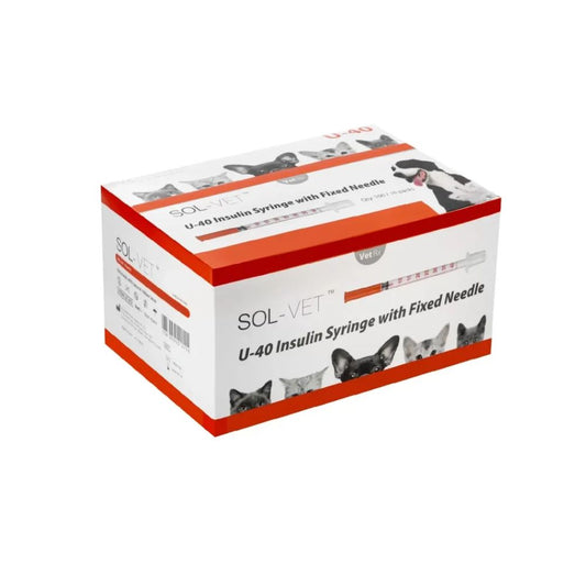 Sol-Vet 1ml 29g x 0.5 inch U40 Syringe with Fixed Needle