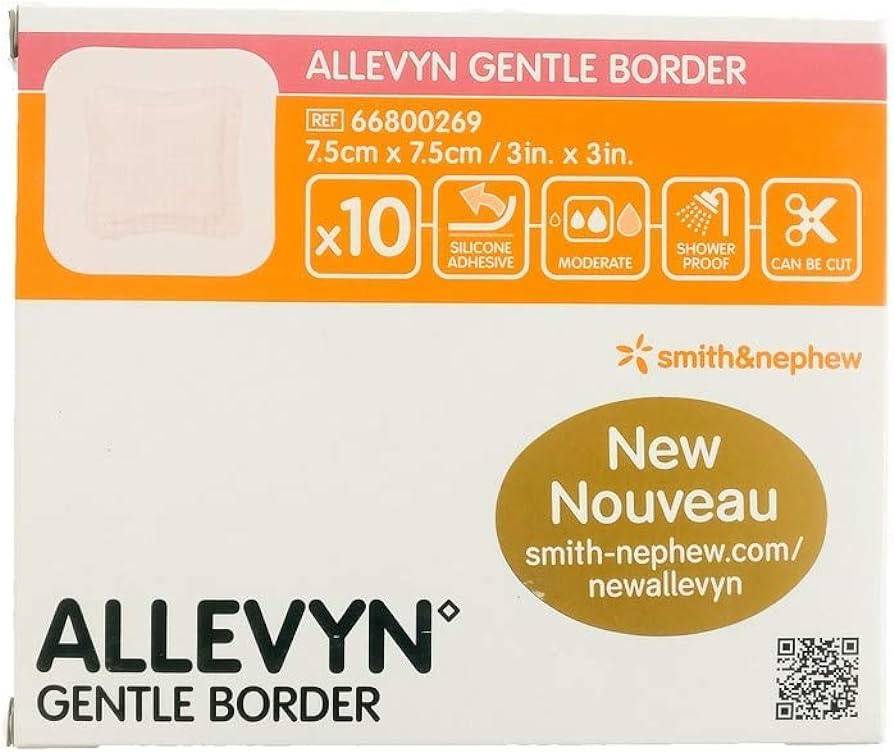 Pansament din spumă adeziv Allevyn Gentle Border 7,5 cm x 7,5 cm