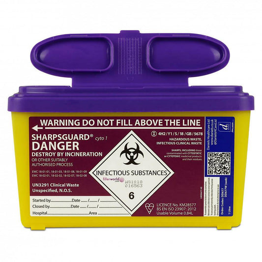 Coș Sharpsguard Purple Sharps de 1 litru