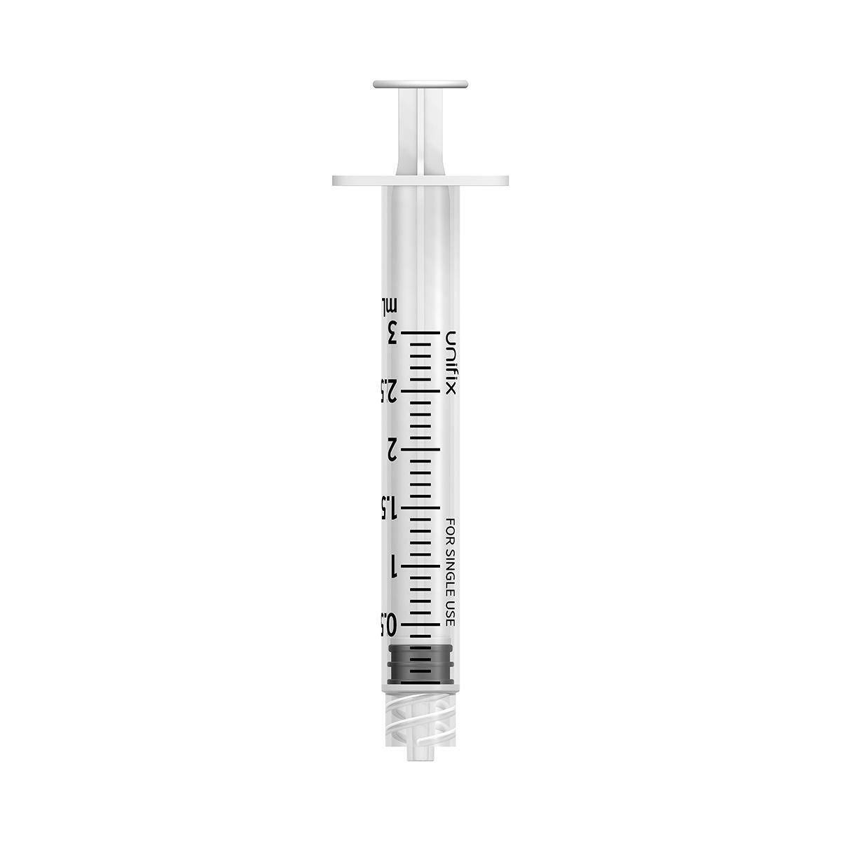 Unifix 3ml luer lock syringe for single use