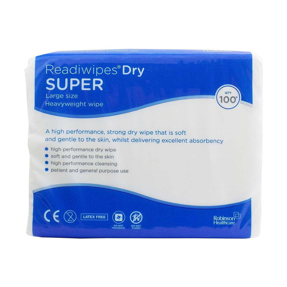 Readiwipes Dry Super Large (Pack 100) R5380 UKMEDI.CO.UK