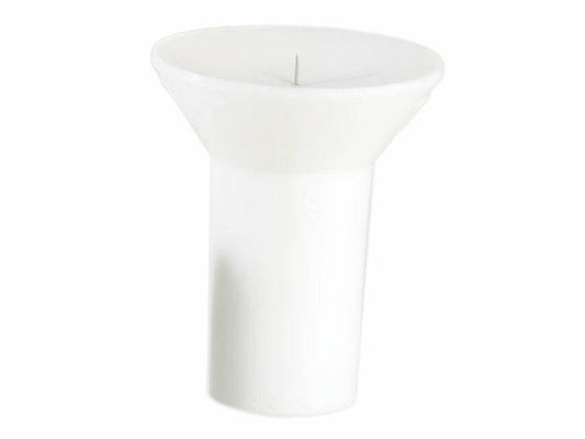 A single white mesotherapy needle with a reversed cone shape.