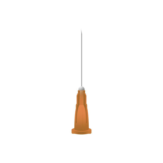 Brown 26G hypodermic needle for single use