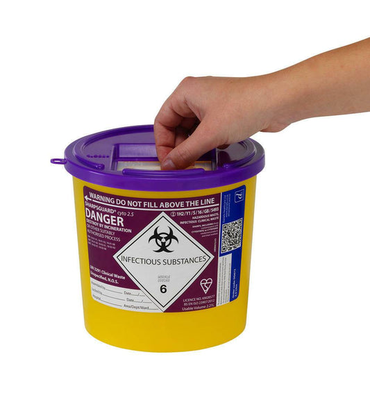 Coș Sharpsguard Purple Cyto Sharps de 2,5 litri
