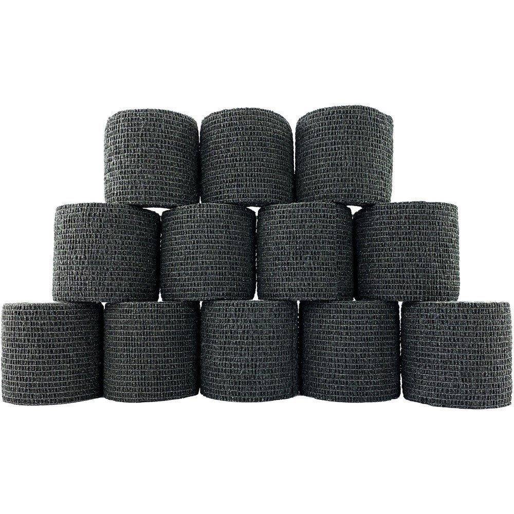 5cm x 4.5m Inksafe Black Self Adherent Cohesive Bandages Box of 12 - UKMEDI