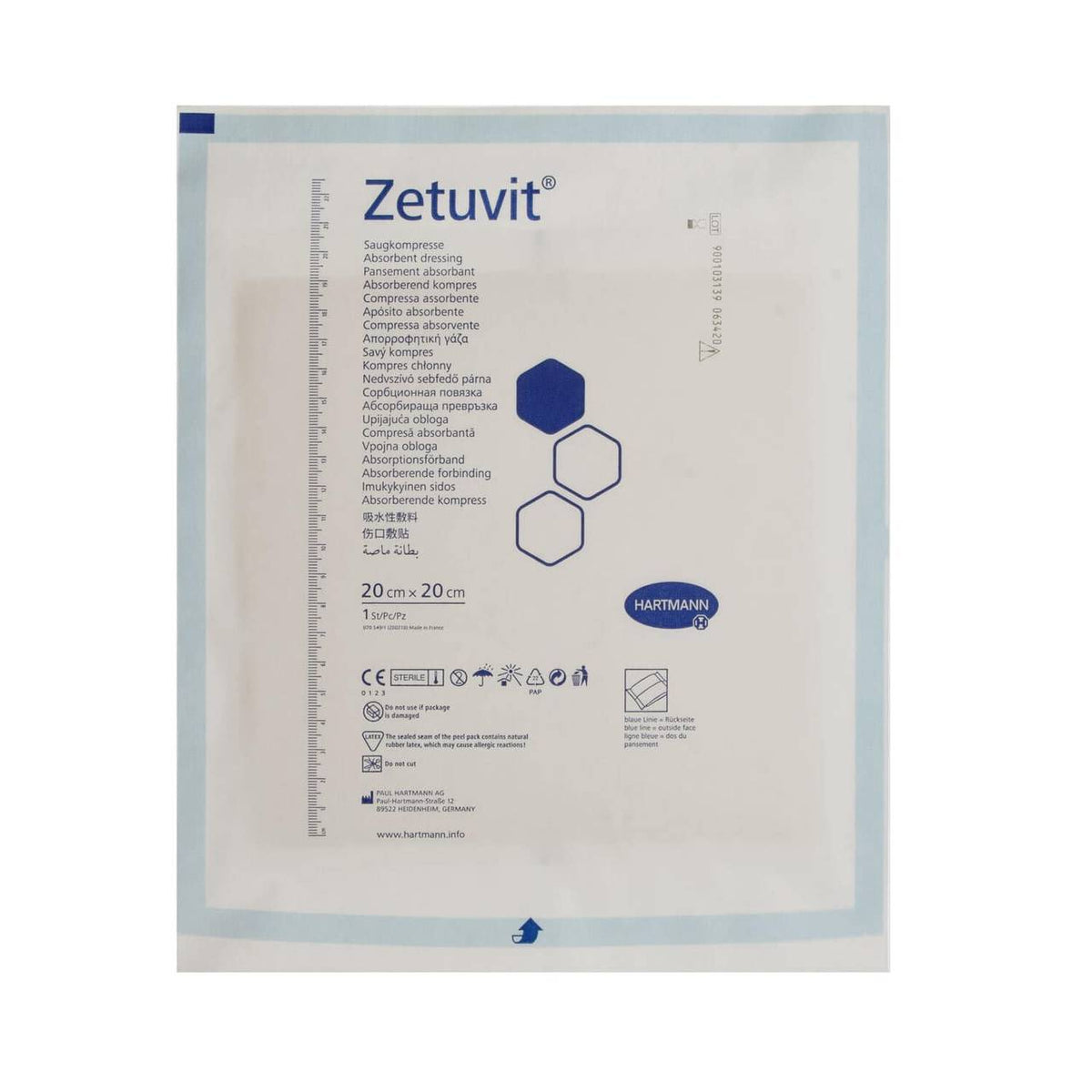 Comprese absorbante sterile 20 x 20 cm