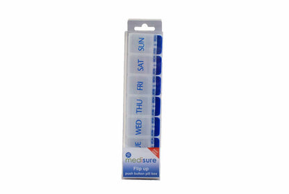 Cutie de pilule cu buton, flip up, de 7 zile