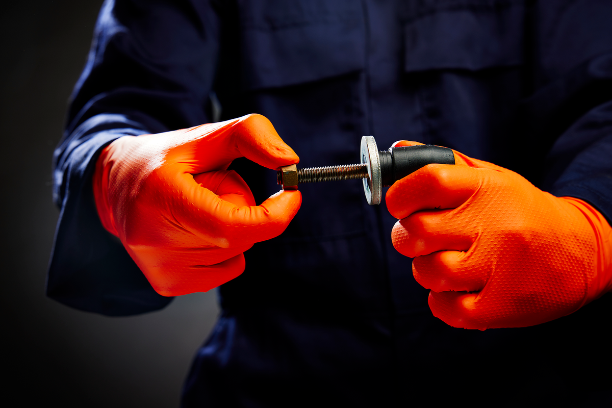 Mănuși de nitril PRO-TECT Orange Diamond HD Cutie de 100