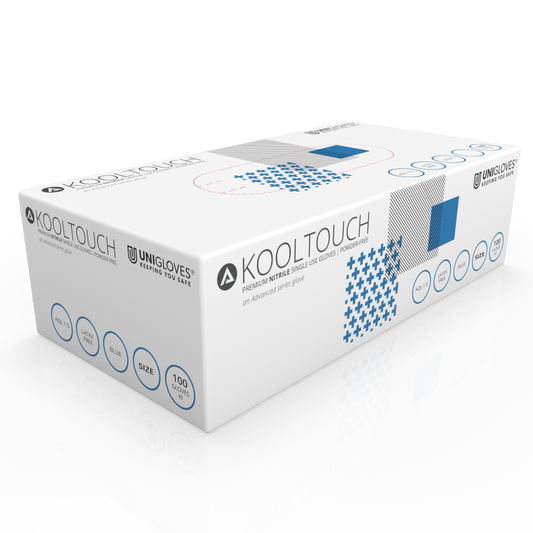 Сини медицински нитрилови ръкавици Unigloves Kooltouch