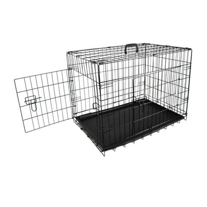 Black Folding Animal Cage Large  - UKMEDI - UK MEDICAL SUPPLIES