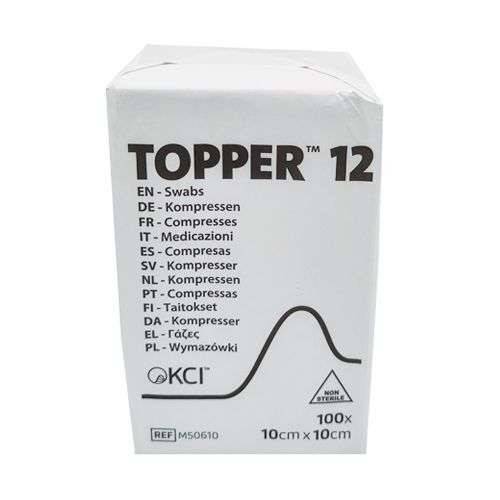 10 cm x 10 cm 6 straturi Tampoane nesterile Pachet de 100 Topper 12