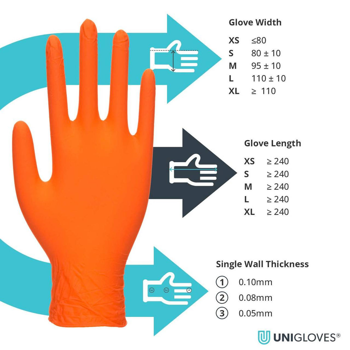 Unigloves Orange Pearl Nitrile Rukavice