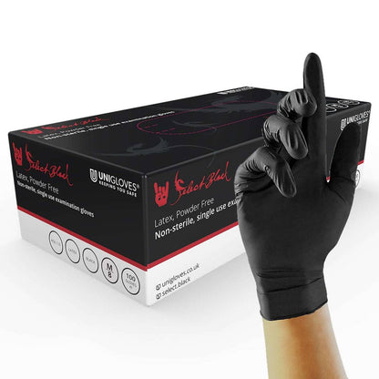 Rękawiczki lateksowe Unigloves Select Black